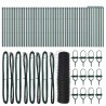 Poteau de clôture. Gris 100 x 0,4 m (maille 50 mm) Acier et PVC 566261566261