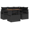 Ensemble de canapé de jardin 5 pcs Noir Poly rotin 566271566271