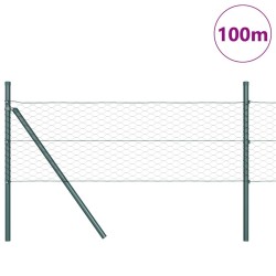 Poteau de clôture. Gris 100 x 0,5 m (maillage de 36 mm) 566278566278