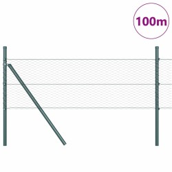 Poteau de clôture. Gris 100 x 0,4 m (maillage de 25 mm) 566280566280