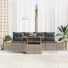 Ensemble de canapé de jardin 5 pcs Gris Poly rotin 566325566325
