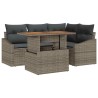 Ensemble de canapé de jardin 5 pcs Gris Poly rotin 566350566350
