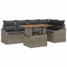 Ensemble de canapé de jardin 6 pcs Gris Poly rotin 566354566354