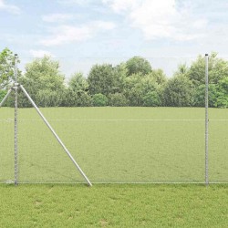 Poteau de clôture. Argenté 10 x 1,5 m (maillage de 13 mm) Acier 566378566378