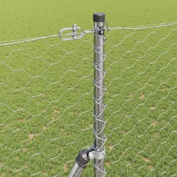 Poteau de clôture. Argenté 10 x 1,5 m (maille 50 mm) Acier 566421566421