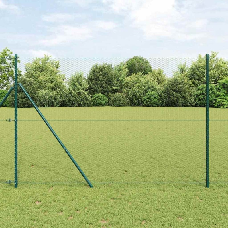Poteau de clôture. Gris 50 x 1,5 m (maillage de 25 mm) 566426566426