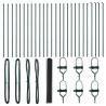 Poteau de clôture. Gris 50 x 1 m (maille de 50 mm) Acier et PVC 566436566436