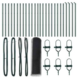 Poteau de clôture. Gris 50 x 0,6 m (maille de 13 mm) 566444566444