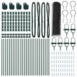 Poteau de clôture. Gris 50 x 0,6 m (maille de 13 mm) 566444566444