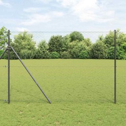 Poteau de clôture. Gris 25 x 1,5 m (treillis de 36 mm) Acier 566450566450