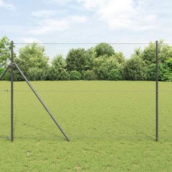 Poteau de clôture. Gris 25 x 1,5 m (maille de 50 mm) Acier 566451566451