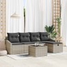 Ensemble de Canapés avec coussin Gris clair polyrotin 566486566486