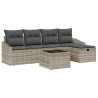 Ensemble de Canapés avec coussin Gris clair polyrotin 566486566486