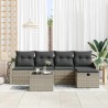 Ensemble de Canapés avec coussin Gris clair polyrotin 566486566486