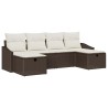Ensemble de canapé de jardin avec coussin 6 pcs polyrotin 566489566489