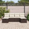 Ensemble de canapé de jardin avec coussin 6 pcs polyrotin 566489566489