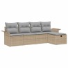 Ensemble de canapé de jardin 5 pcs Beige et Gris clair 566498566498