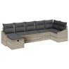 Ensemble de Canapés avec coussin Gris clair polyrotin 566499566499