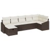 Ensemble de Canapés avec coussin avec stockage Marron polyrotin 566502566502