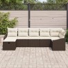 Ensemble de Canapés avec coussin avec stockage Marron polyrotin 566502566502