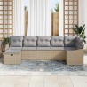 Ensemble de Canapés avec coussin avec stockage Beige polyrotin 566503566503