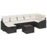 Ensemble de Canapés avec coussin 8 pcs Noir polyrotin 566506566506