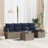 Ensemble de Canapés avec coussin Gris et marine polyrotin 566514566514