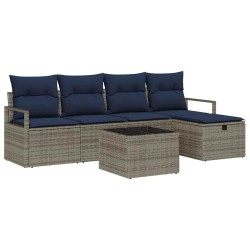 Ensemble de Canapés avec coussin Gris et marine polyrotin 566514566514