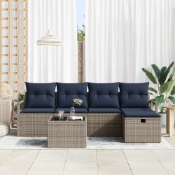 Ensemble de Canapés avec coussin Gris et marine polyrotin 566514566514