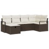 Ensemble de Canapés avec coussin Marron et Crème polyrotin 566525566525