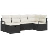 Ensemble de Canapés avec coussin Noir et Crème polyrotin 566526566526