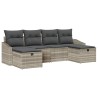 Ensemble de canapé de jardin avec coussin 6 pcs polyrotin 566531566531