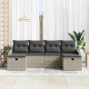 Ensemble de canapé de jardin avec coussin 6 pcs polyrotin 566531566531