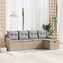 Ensemble de Canapés avec coussin avec stockage Beige polyrotin 566538566538