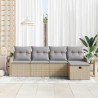 Ensemble de canapé de jardin 5 pcs beige et gris clair 566545566545