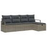 Ensemble de Canapés avec coussin avec stockage Gris polyrotin 566558566558