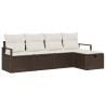 Ensemble de Canapés avec coussin Marron et Crème polyrotin 566560566560