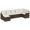 Ensemble de Canapés avec coussin Marron et Crème polyrotin 566579566579
