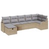 Ensemble de Canapés 7 pcs Beige et Gris clair polyrotin 566580566580