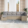 Ensemble de Canapés 7 pcs Beige et Gris clair polyrotin 566580566580