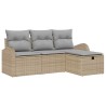 Ensemble de Canapés 4 pcs Beige et Gris clair polyrotin 566583566583