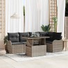 Ensemble de canapé de jardin 6 pcs Gris Poly Rattan 566601566601