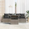 Ensemble de canapé de jardin 5 pcs Gris Poly rotin 566654566654