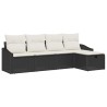 Ensemble de Canapés avec coussin avec stockage Noir polyrotin 566682566682