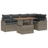 Ensemble de canapé de jardin 6 pcs Gris Poly rotin 566687566687