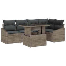 Ensemble de canapé de jardin avec coussin Réglable 6 pcs Gris 566709566709
