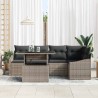 Ensemble de canapé de jardin avec coussin Réglable 6 pcs Gris 566709566709
