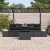 Ensemble de canapé de jardin avec coussin Réglable 5 pcs Noir 566712566712
