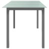 Table de jardin Gris clair 150x90x74 cm Aluminium et verre 566716566716