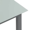Table de jardin Gris clair 150x90x74 cm Aluminium et verre 566716566716